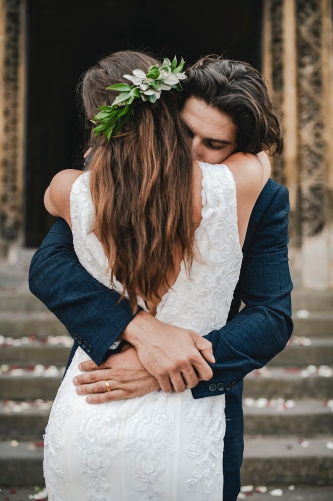 Newly wed couple in love